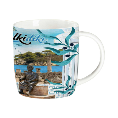 Σετ κεραμική κούπα Souvenir με κουτάλι - Chalkidiki - 241147