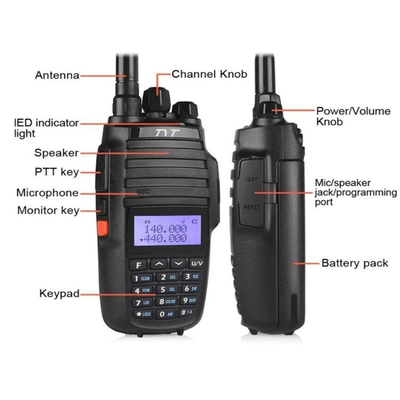 Φορητός πομποδέκτης - UHF/VHF - 10W - UV-8000D - TYT - 480002