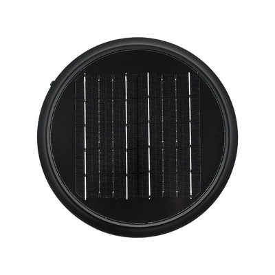 GLOBOSTAR® VEGGIE 90522 Φωτιστικό Κολωνάκι Κήπου LED 10W 500lm 120° με Ενσωματωμένο Φωτοβολταϊκό Panel 6V 2W & Επαναφορτιζόμενη Μπαταρία Li-ion 3.2V 6000mAh με Αισθητήρα Ημέρας-Νύχτας Αδιάβροχο IP65 Ψυχρό Λευκό 6000K - Sanan SMD Chip - Μαύρο - Μ26 x Π26 x Υ60cm - 2 Χρόνια Εγγύηση