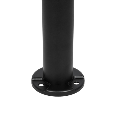 GLOBOSTAR® VEGGIE 90522 Φωτιστικό Κολωνάκι Κήπου LED 10W 500lm 120° με Ενσωματωμένο Φωτοβολταϊκό Panel 6V 2W & Επαναφορτιζόμενη Μπαταρία Li-ion 3.2V 6000mAh με Αισθητήρα Ημέρας-Νύχτας Αδιάβροχο IP65 Ψυχρό Λευκό 6000K - Sanan SMD Chip - Μαύρο - Μ26 x Π26 x Υ60cm - 2 Χρόνια Εγγύηση