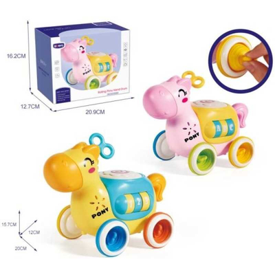 Βρεφικό διαδραστικό παιχνίδι Pony κουρδιστό με κίνηση - QX-9314 - 232394 - Yellow