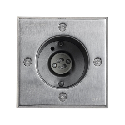 kelvo® KERIA KLV-101-0276 Χωνευτό Φωτιστικό Σποτ Δαπέδου για Λάμπα MR16 με Ντουί GU10 AC 220-240V Αδιάβροχο IP68 IK09 - Ανοξείδωτο Ατσάλι SS316 - Μ11 x Π11 x Υ11.5cm / Q10.4cm
