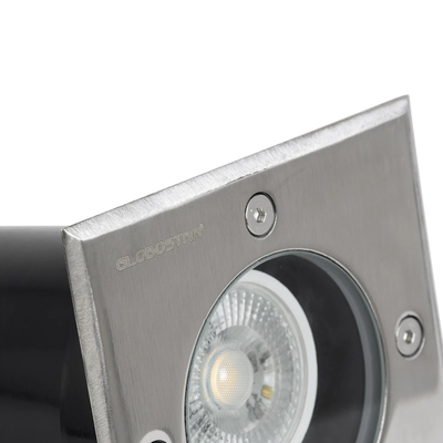 kelvo® KERIA KLV-101-0276 Χωνευτό Φωτιστικό Σποτ Δαπέδου για Λάμπα MR16 με Ντουί GU10 AC 220-240V Αδιάβροχο IP68 IK09 - Ανοξείδωτο Ατσάλι SS316 - Μ11 x Π11 x Υ11.5cm / Q10.4cm