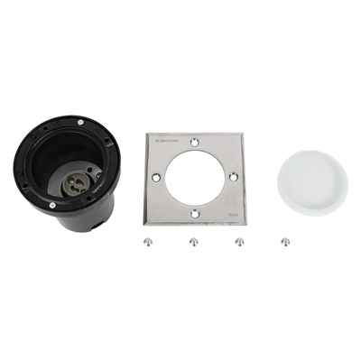 kelvo® KERIA KLV-101-0276 Χωνευτό Φωτιστικό Σποτ Δαπέδου για Λάμπα MR16 με Ντουί GU10 AC 220-240V Αδιάβροχο IP68 IK09 - Ανοξείδωτο Ατσάλι SS316 - Μ11 x Π11 x Υ11.5cm / Q10.4cm