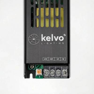 kelvo® ILUMA KLV-107-0006 Slim Τροφοδοτικό/Μετασχηματιστής Class I PELV 60W 5A AC 220-240V σε DC 12V IP20 - Γκρι Ανθρακί Ματ - Μ13.3 x Π4.8 x Υ2.8cm - 5 Χρόνια Εγγύηση