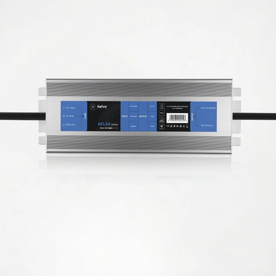 kelvo® SELAS KLV-107-0024 Τροφοδοτικό/Μετασχηματιστής Class I PELV 150W 12.5A AC 220-240V σε DC 12V Αδιάβροχο IP67 - Γκρι Ανθρακί Ματ - Μ18.9 x Π6.5 x Υ2.2cm - 5 Χρόνια Εγγύηση