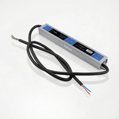 kelvo® SELAS KLV-107-0031 Τροφοδοτικό/Μετασχηματιστής Class II SELV 45W 1.87A AC 220-240V σε DC 24V Αδιάβροχο IP67 - Γκρι Ανθρακί Ματ - Μ22 x Π3 x Υ2cm - 5 Χρόνια Εγγύηση