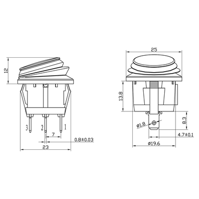 Διακόπτης οχημάτων On/Off - R-F13206A-33-2U - 180937