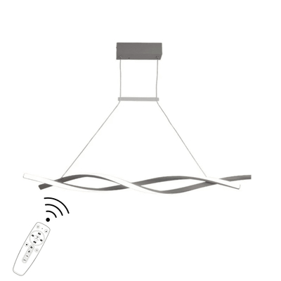 LED7 Κρεμαστό LED Φωτιστικό Twist 80W 4800lm 100cm CCT με Remote Λευκό