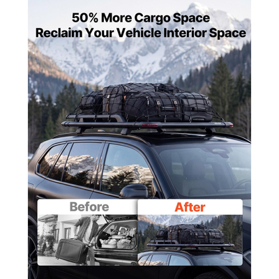 Καλάθι Αποσκευών VEVOR Roof Rack, 1626 x 990 x 115 mm, Βαρέως Τύπου Καλάθι Μεταφοράς Οροφής με Επέκταση, Χωρητικότητα 90,72 kg, Θήκη Αποσκευών Αυτοκινήτου για Όλες τις Καιρικές Συνθήκες, Κατάλληλη για SUV, Φορτηγά, Οχήματα, Pick-ups