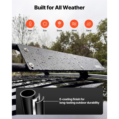Καλάθι Αποσκευών VEVOR Roof Rack, 1626 x 990 x 102 mm, Βαρέως Τύπου Καλάθι Οροφής με Πτυσσόμενο Σχεδιασμό, Χωρητικότητα 90,72 kg, Βάση Αποσκευών Αυτοκινήτου με Εύκολη Εγκατάσταση σε Όλες τις Καιρικές Συνθήκες, Universal για Φορτηγό SUV