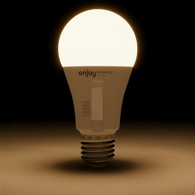 EL903001 | EL903001 | LED SMD A60 5CCT dip switch|9W (=60w)|806lm|E27|2700k-3000k-4000k-5000k-6500k| {enjoysimplicity}™