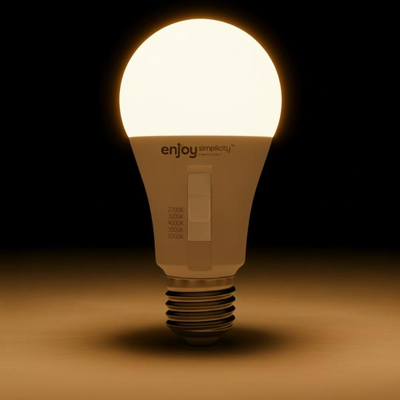 EL903991 | EL903991 | LED SMD A60 DIM|5CCT dip switch|9W (=60w)|806lm|E27|2700k-3000k-4000k-5000k-6500k| {enjoysimplicity}™