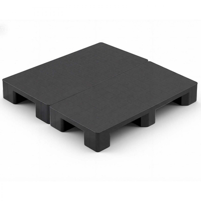 Πλαστικές παλέτες VEVOR, 2 τεμάχια πλαστικών παλετών για αποθήκευση στο υπόγειο, Ελαφρύ αδιάβροχο υπόστρωμα αποθήκευσης δαπέδου για εσωτερική/εξωτερική αποθήκη σούπερ μάρκετ, Υποστήριξη έως 1000 kg, 1000 x 500 x 136 mm, Μαύρο