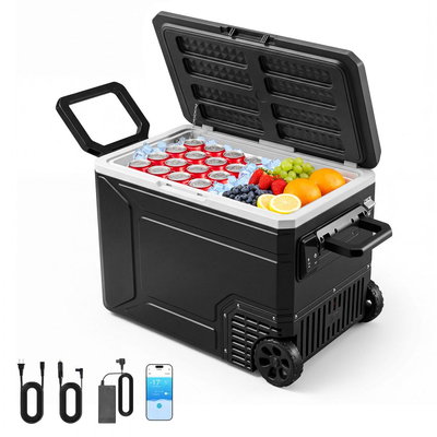Ψυγείο VEVOR 12 Volt, ψυγείο αυτοκινήτου 82,4 QT/78L, φορητός ηλεκτρικός συμπιεστής κατάψυξης με λαβή, χειριστήριο APP και τροχό, 12V/24V DC 100-240V AC, -20℃ έως 20℃, για φορτηγό, βαν, τροχόσπιτο, SUV, ταξίδια, κάμπινγκ