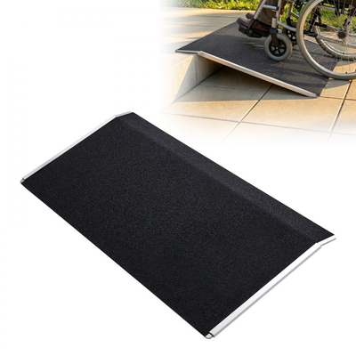 Ράμπα κατωφλίου VEVOR για πόρτες, 810 x 390 mm, Ράμπα αλουμινίου με πλατφόρμα για αναπηρικό αμαξίδιο, αντιολισθητικές ράμπες κατωφλίου πόρτας, χωρητικότητα φορτίου 181,4 kg, για σκαλοπάτια σπιτιού, κράσπεδα, αναπηρικά αμαξίδια, περιπατητήρες, σκούτερ, καροτσάκια
