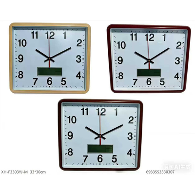 Ρολόι τοίχου με ψηφιακή οθόνη - F3303YJ-M - 330307 - Dark Brown