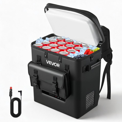 Ψυγείο VEVOR 12 Volt, ψυγείο αυτοκινήτου 13,7 QT/13L, φορητός ηλεκτρικός συμπιεστής κατάψυξης, 12V/24V DC, 21℉ έως 50℉/ -6℃ έως 10℃, για φορτηγό, βαν, τροχόσπιτο, SUV, σκάφος, ταξίδια, κάμπινγκ, οδικά ταξίδια