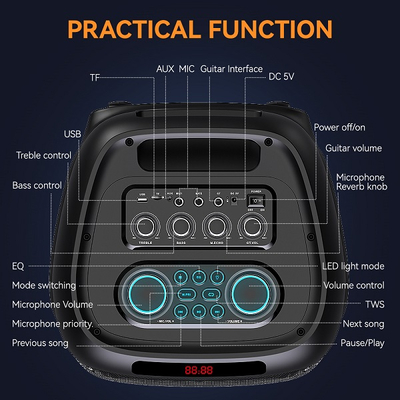 Φορητό ηχείο subwoofer με μικρόφωνο Karaoke - ZQS8280 - 160019