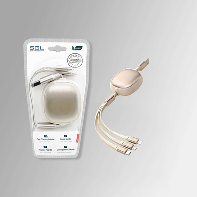 Πτυσσόμενο καλώδιο φόρτισης & data 3in1 - Fast Charge - EC7 - 1.2m - 220558