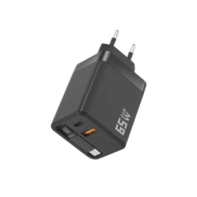 Αντάπτορας φόρτισης με καλώδιο Type-C & 2 θύρες USB-A & Type-C - Fast Charge - 65W - DS65 - 220718