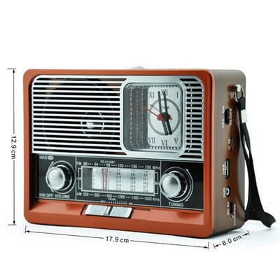 Επαναφορτιζόμενο ραδιόφωνο Retro - ΕK105 - 830128 - Brown