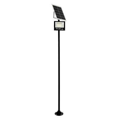 GLOBOSTAR® HELIOS-280 GLB-000-0002 Μεταλλικός Γαλβανισμένος Στύλος Φωτισμού για Φωτοβολταϊκό Προβολέα Εξωτερικού Χώρου - RAL 9005 Μαύρο Ματ - Μ35 × Π25 × Υ280cm