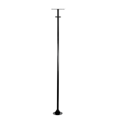 GLOBOSTAR® HELIOS-280 GLB-000-0002 Μεταλλικός Γαλβανισμένος Στύλος Φωτισμού για Φωτοβολταϊκό Προβολέα Εξωτερικού Χώρου - RAL 9005 Μαύρο Ματ - Μ35 × Π25 × Υ280cm