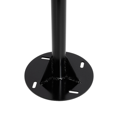 GLOBOSTAR® HELIOS-280 GLB-000-0002 Μεταλλικός Γαλβανισμένος Στύλος Φωτισμού για Φωτοβολταϊκό Προβολέα Εξωτερικού Χώρου - RAL 9005 Μαύρο Ματ - Μ35 × Π25 × Υ280cm