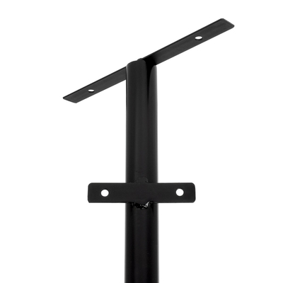 GLOBOSTAR® HELIOS-280 GLB-000-0002 Μεταλλικός Γαλβανισμένος Στύλος Φωτισμού για Φωτοβολταϊκό Προβολέα Εξωτερικού Χώρου - RAL 9005 Μαύρο Ματ - Μ35 × Π25 × Υ280cm