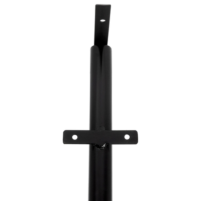 GLOBOSTAR® HELIOS-280 GLB-000-0002 Μεταλλικός Γαλβανισμένος Στύλος Φωτισμού για Φωτοβολταϊκό Προβολέα Εξωτερικού Χώρου - RAL 9005 Μαύρο Ματ - Μ35 × Π25 × Υ280cm