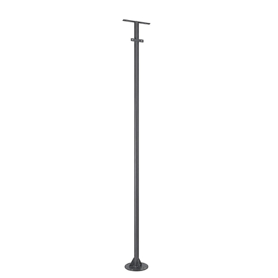 GLOBOSTAR® HELIOS-280 GLB-000-0003 Μεταλλικός Γαλβανισμένος Στύλος Φωτισμού για Φωτοβολταϊκό Προβολέα Εξωτερικού Χώρου - RAL 7016 Γκρι Ανθρακί - Μ35 × Π25 × Υ280cm
