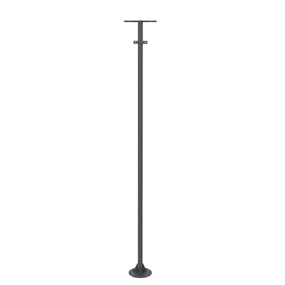 GLOBOSTAR® HELIOS-280 GLB-000-0003 Μεταλλικός Γαλβανισμένος Στύλος Φωτισμού για Φωτοβολταϊκό Προβολέα Εξωτερικού Χώρου - RAL 7016 Γκρι Ανθρακί - Μ35 × Π25 × Υ280cm