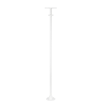 GLOBOSTAR® HELIOS-280 GLB-000-0004 Μεταλλικός Γαλβανισμένος Στύλος Φωτισμού για Φωτοβολταϊκό Προβολέα Εξωτερικού Χώρου - RAL 9016 Λευκό Ματ - Μ35 × Π25 × Υ280cm