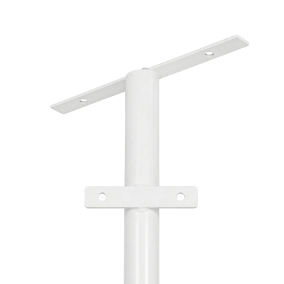 GLOBOSTAR® HELIOS-280 GLB-000-0004 Μεταλλικός Γαλβανισμένος Στύλος Φωτισμού για Φωτοβολταϊκό Προβολέα Εξωτερικού Χώρου - RAL 9016 Λευκό Ματ - Μ35 × Π25 × Υ280cm