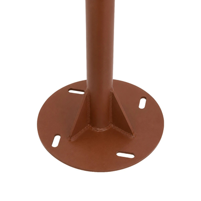GLOBOSTAR® HELIOS-280 GLB-000-0005 Μεταλλικός Γαλβανισμένος Στύλος Φωτισμού για Φωτοβολταϊκό Προβολέα Εξωτερικού Χώρου - RAL 8004 Corten Καφε Ματ - Μ35 × Π25 × Υ280cm