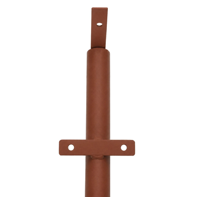 GLOBOSTAR® HELIOS-280 GLB-000-0005 Μεταλλικός Γαλβανισμένος Στύλος Φωτισμού για Φωτοβολταϊκό Προβολέα Εξωτερικού Χώρου - RAL 8004 Corten Καφε Ματ - Μ35 × Π25 × Υ280cm
