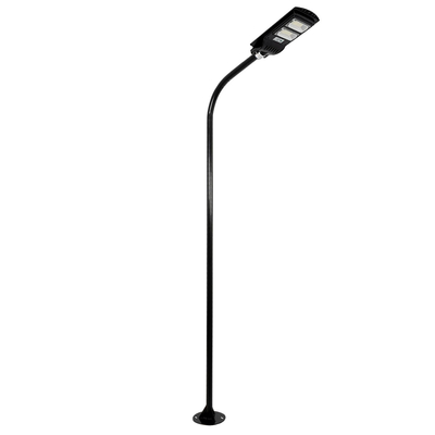 GLOBOSTAR® URBANO-280 GLB-000-0008 Μεταλλικός Γαλβανισμένος Στύλος Φωτισμού για Φωτοβολταϊκό Φωτιστικό Δρόμου Εξωτερικού Χώρου - RAL 9005 Μαύρο Ματ - Μ84 x Π25 x Υ280cm