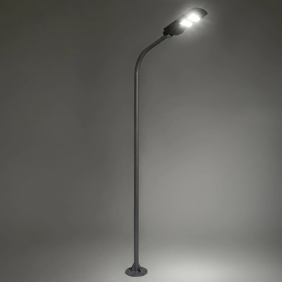 GLOBOSTAR® URBANO-280 GLB-000-0009 Μεταλλικός Γαλβανισμένος Στύλος Φωτισμού για Φωτοβολταϊκό Φωτιστικό Δρόμου Εξωτερικού Χώρου - RAL 7016 Γκρι Ανθρακί - Μ84 x Π25 x Υ280cm