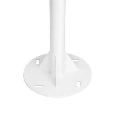 GLOBOSTAR® URBANO-280 GLB-000-0010 Μεταλλικός Γαλβανισμένος Στύλος Φωτισμού για Φωτοβολταϊκό Φωτιστικό Δρόμου Εξωτερικού Χώρου - RAL 9016 Λευκό Ματ - Μ84 x Π25 x Υ280cm