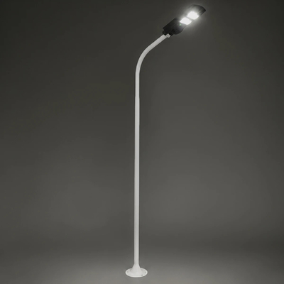 GLOBOSTAR® URBANO-280 GLB-000-0010 Μεταλλικός Γαλβανισμένος Στύλος Φωτισμού για Φωτοβολταϊκό Φωτιστικό Δρόμου Εξωτερικού Χώρου - RAL 9016 Λευκό Ματ - Μ84 x Π25 x Υ280cm