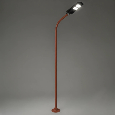GLOBOSTAR® URBANO-280 GLB-000-0011 Μεταλλικός Γαλβανισμένος Στύλος Φωτισμού για Φωτοβολταϊκό Φωτιστικό Δρόμου Εξωτερικού Χώρου - RAL 8004 Corten Καφε Ματ - Μ84 x Π25 x Υ280cm