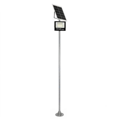 GLOBOSTAR® HELIOS-280 GLB-000-0001 Μεταλλικός Γαλβανισμένος Στύλος Φωτισμού για Φωτοβολταϊκό Προβολέα Εξωτερικού Χώρου - Ασημί Γαλβανιζέ - Μ35 × Π25 × Υ280cm