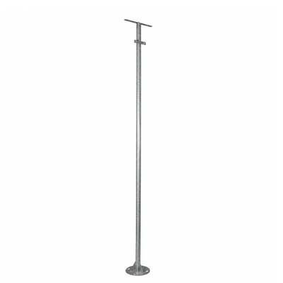 GLOBOSTAR® HELIOS-280 GLB-000-0001 Μεταλλικός Γαλβανισμένος Στύλος Φωτισμού για Φωτοβολταϊκό Προβολέα Εξωτερικού Χώρου - Ασημί Γαλβανιζέ - Μ35 × Π25 × Υ280cm