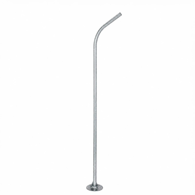 GLOBOSTAR® URBANO-280 GLB-000-0007 Μεταλλικός Γαλβανισμένος Στύλος Φωτισμού για Φωτοβολταϊκό Φωτιστικό Δρόμου Εξωτερικού Χώρου - Ασημί Γαλβανιζέ - Μ84 x Π25 x Υ280cm