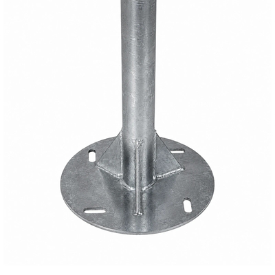 GLOBOSTAR® URBANO-280 GLB-000-0007 Μεταλλικός Γαλβανισμένος Στύλος Φωτισμού για Φωτοβολταϊκό Φωτιστικό Δρόμου Εξωτερικού Χώρου - Ασημί Γαλβανιζέ - Μ84 x Π25 x Υ280cm
