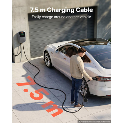 Σταθμός φόρτισης ηλεκτρικού οχήματος VEVOR 22kW τριφασικός φορτιστής EV CEE 32A, για όλα τα ηλεκτρικά και PHEV οχήματα, 400V AC οικιακός φορτιστής αυτοκινήτου τύπου 2, με τηλεχειριστήριο APP και ψηφιακή οθόνη, IP65