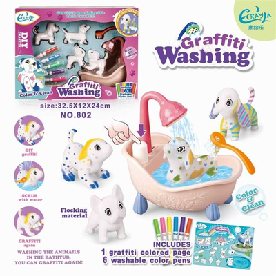 Σετ ζωγραφικής σε ζωάκια πλενόμενα - Graffiti Washing - 802 - 233328