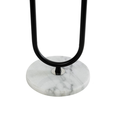 kelvo® CORDELIA KLV-102-0005 Επιδαπέδιο Φωτιστικό για Λάμπα με Ντουί 1 x E27 AC 220-240V IP20 - Μαύρο Ματ & Λευκό - Μ30 x Π34 x Υ180cm