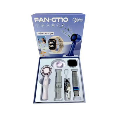 Σετ Smartwatch με ασύρματο ανεμιστήρα χειρός - FAN-GT10 - 260301 - Grey